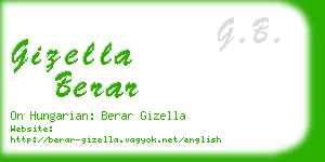 gizella berar business card